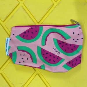 Clinique x Donald Pink and Green Watermelon Pouch (unused)